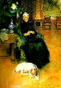 Carl Larsson portratt av fru gothilda furstenberg painting